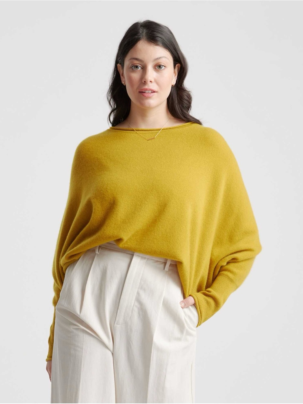 Quince Spicy Mustard Cashmere Sweater